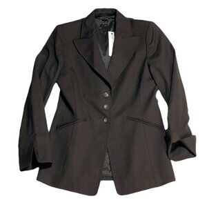 Linda Allard Ellen Tracy Womens Brown Blazer Size 10